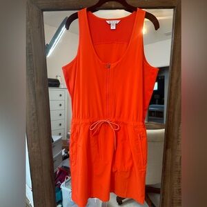 Athleta Dress with built in shorts size 12. Hot Orange color.